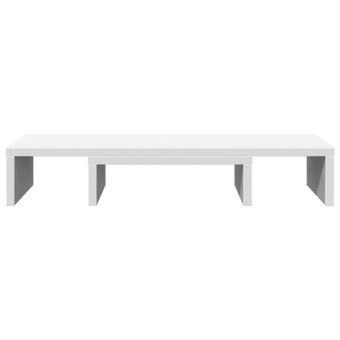 VidaXL Support de moniteur réglable blanc bois d'ingénierie, support de moniteur réglable, support pour écran d'ordinateur, 854625