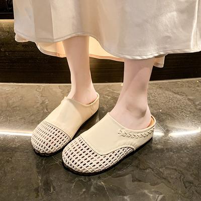 Hollow Hole Wear Inside and Outside Casual Woven Fashion Roman Shoes Soft Sole Summer Breathable Height Fashion Cool Slippers Women