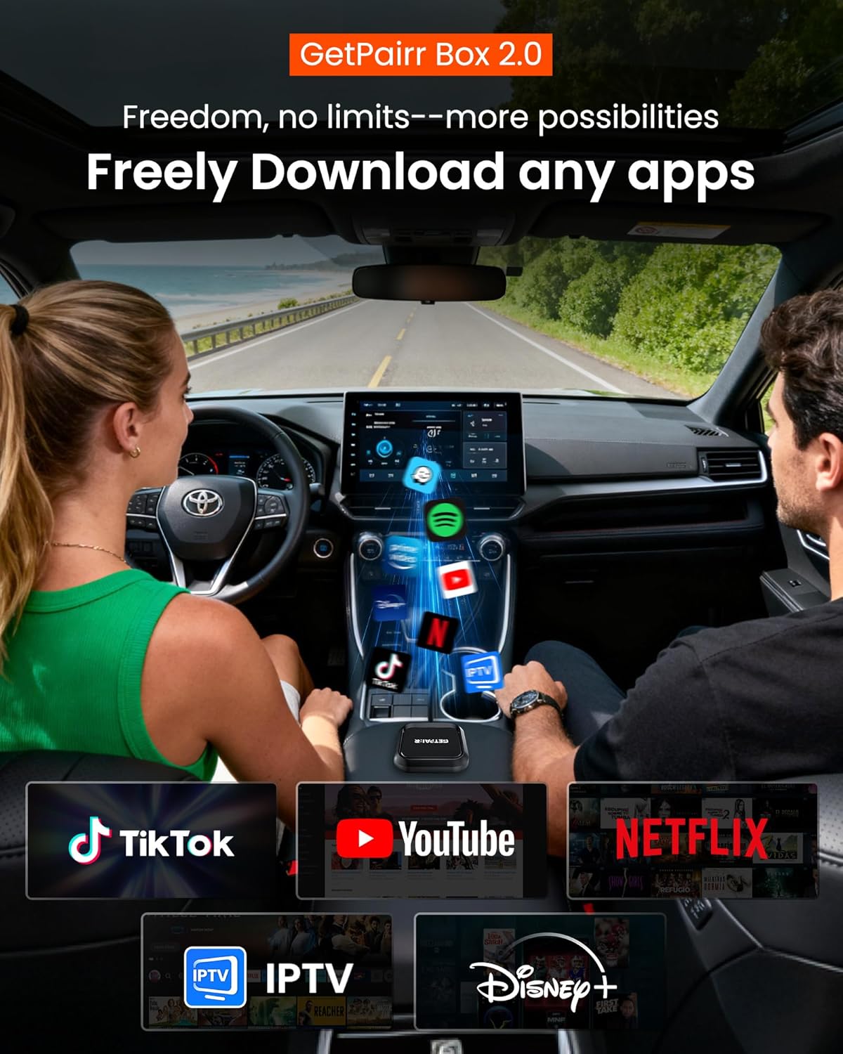 

Magic Ai Box 3.0 – Бездротовий адаптер CarPlay та Android Auto, 8-ядерний процесор, 4K стрімінг, Подвійний Wi-Fi та Bluetooth, Підтримує TF до 256 ГБ United States