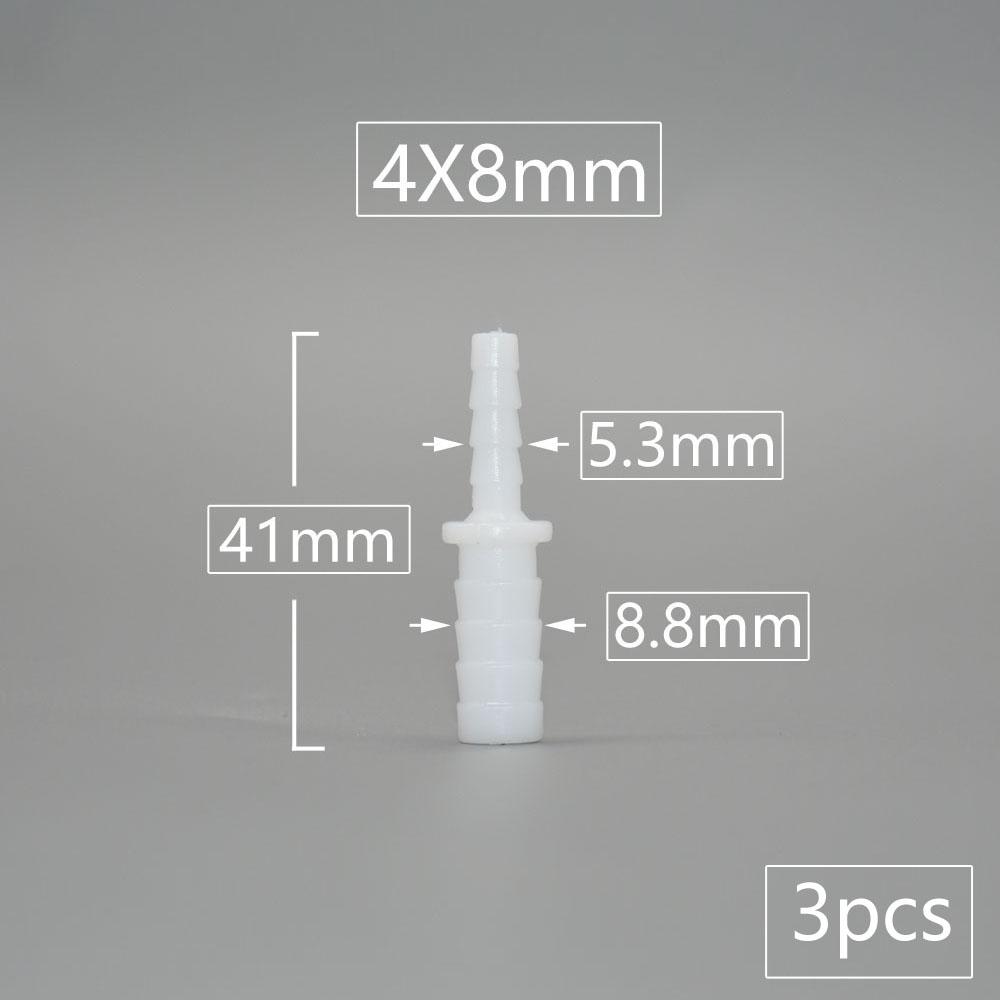 4/6/8/9/10/11/12mm PE Food Grade Direct Reducing Barb Connectors Aquarium Tank Air Pump Adapter Irrigation Hose Joint