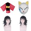 Slayer Demon Kimetsu No Yaiba Makomo Cosplay Costume Women Kimono Suit Robes