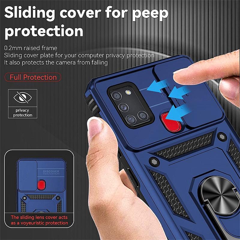 For Samsung A21s Case Magnetic Ring Stand Holder Armor Back Cover For Samsung Galaxy A21S A 21s A21 s Camera Lens Protect Fundas