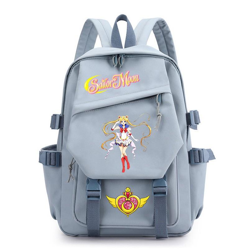 Zaino Stampa Anime Sailor Moon per Ragazzi Studenti Viaggio Leggero in Nylon Borsa Scolastica con Spallacci Imbottiti