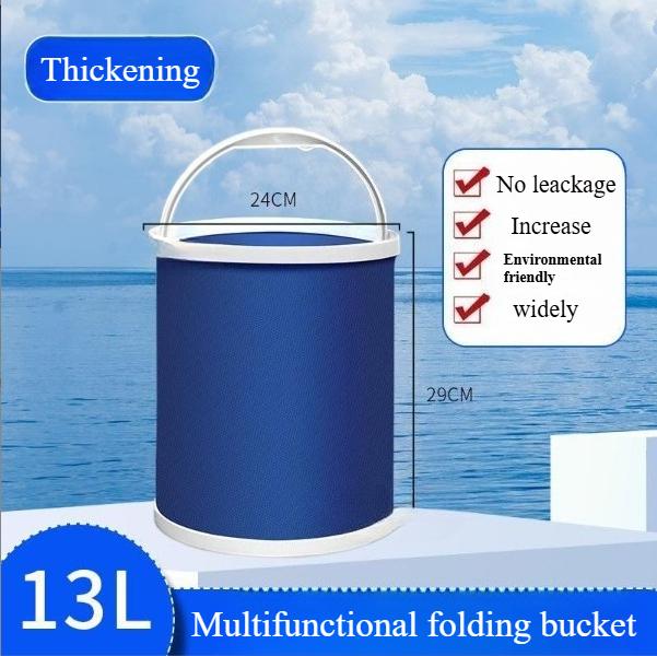 Multifunctional Folding Bucket Fishing Water Telescopic Cage Portable Car Wash Bucket Outdoor Trash Can Fishing Equipment