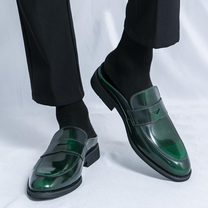 Fashion Social Leather Shoes Men Yuppie Slip On Loafers Male Summer Casua Leather Shoes For Men