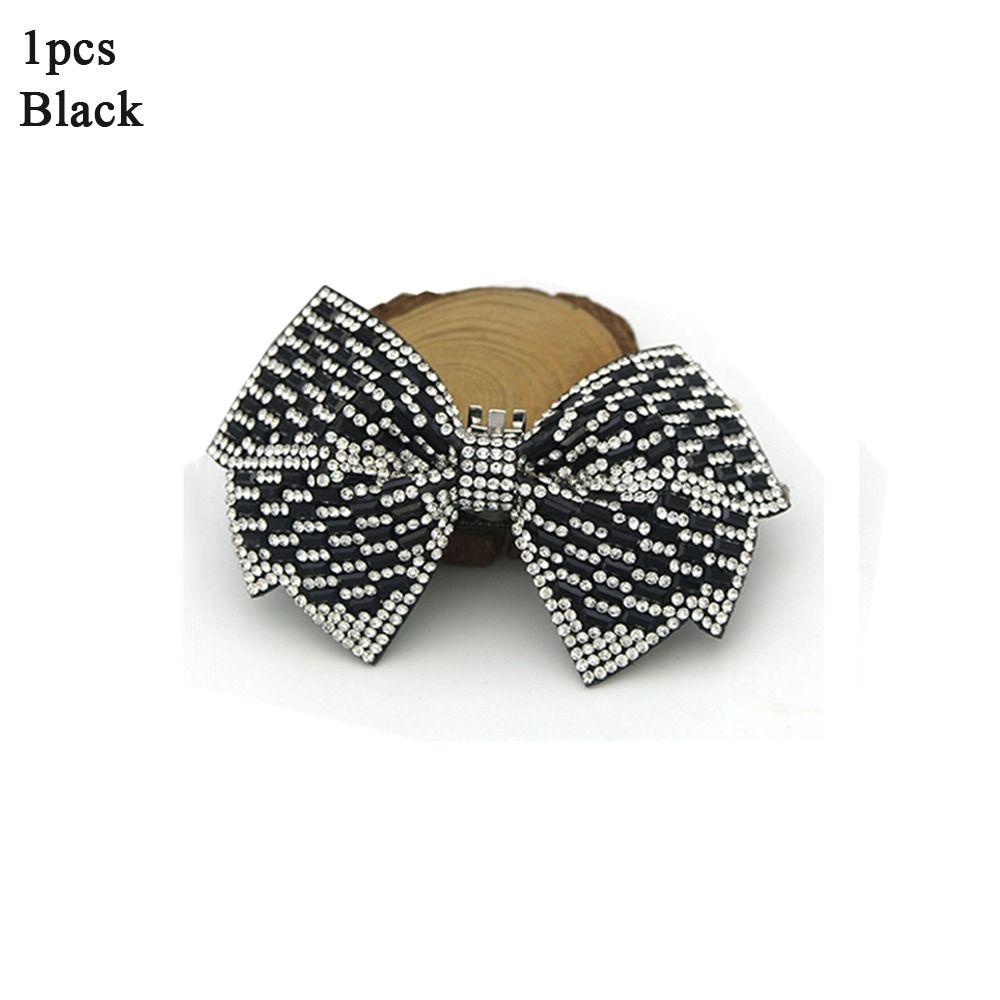 

1 шт. Кристальные стразы Бант Зажимы для обуви Свадебные Свадебные Пряжки для обуви DIY Ручная работа Бусины Туфли на высоком каблуке Цветочные украшения Аксессуары чёрный