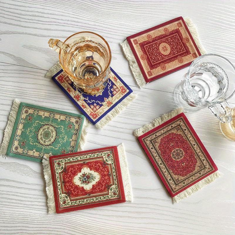 Retro Rutschfeste Quasten Untersetzer Untersetzer Persischer Stil Tassenmatte Wärmeisolierpads Tee Kaffee Tasse Getränkehalter Tischdekoration