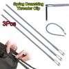 3 Stück Flexible Feder Kordelzug Einfädler Clip Hosen Kapuzenpullover Elastisches Band Spitze Kordel Biegsamer Kordelzug Einfädeln Nähzubehör