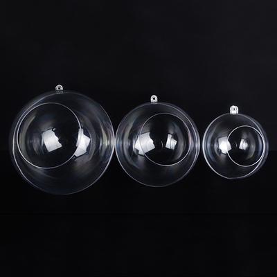 10 vielseitige transparente offene Acrylkugeln für Urlaubsbasteleien und Heimwerkerarbeiten.