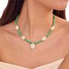 Summer Dopamine Beach Turtle Shell Rice Bead Necklace Card Neck Chain Bohemian Holiday Wind Necklace Female
