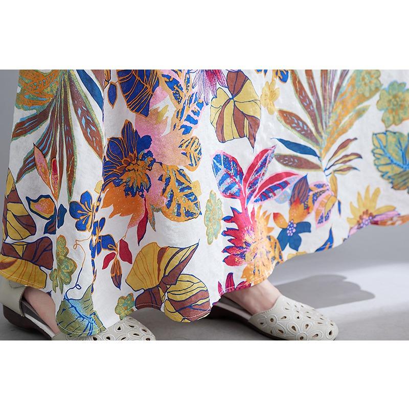 Summer Fashion Dress Women Loose Print Sleeveless Cotton Linen Dress Women's Vest Camisole Dresses
