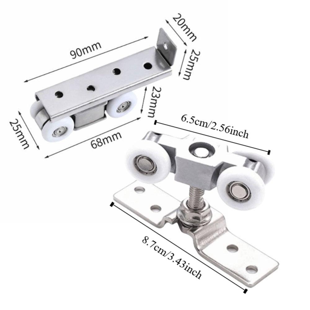 Nerezové závěsné kolečko pro posuvné dveře Tichý váleček Vysoká nosnost Závěsné kolejnicové kolečka Odolné proti povětrnostním vlivům Hladký váleček