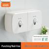 Punch-Free Wall-Mounted Waterproof Double Roll Toilet Tissue Holder