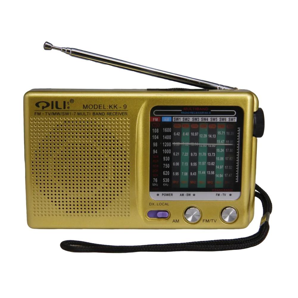 

Уличное радио SW/AM/FM стерео цифровое радио с телескопической антенной на батарейках, полнодиапазонный радиоприемник с динамиком и разъемом 3,5 мм золотой