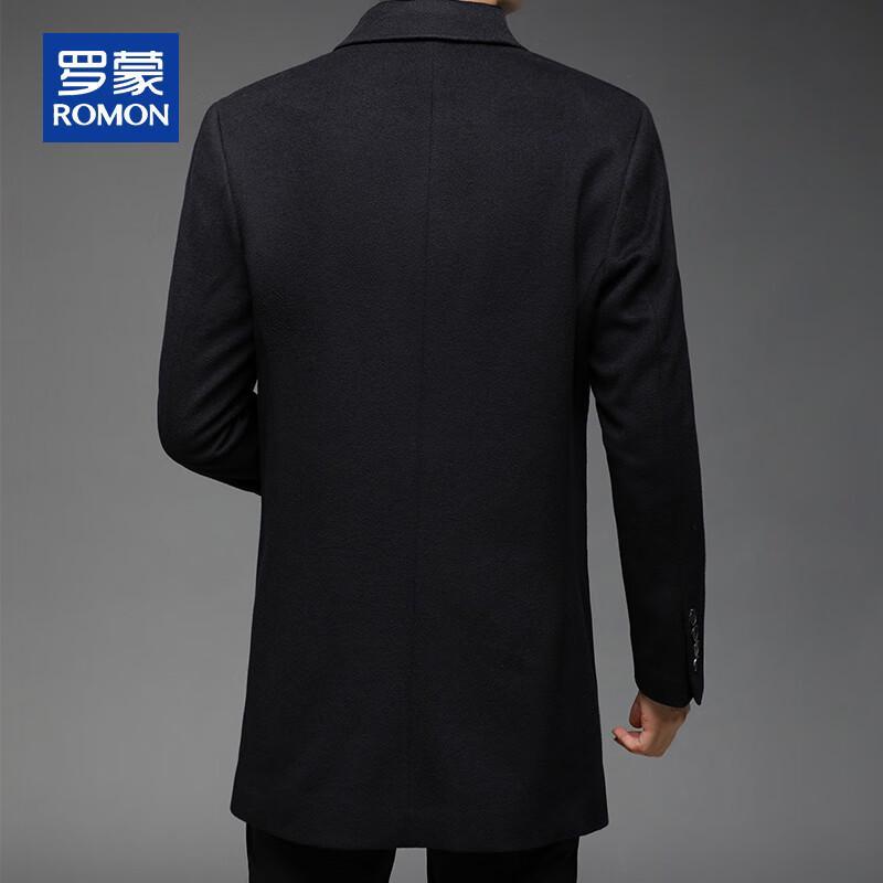 ROMON Men's 100% Cashmere Mid-Length Overcoat