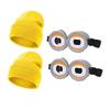 TUAHOUS 4-Piece Halloween Cosplay Set, Hat, Goggles, and Glasses, Includes Knit Hat and Accessories, Perfect for Movies, Costumes, and Disguises,