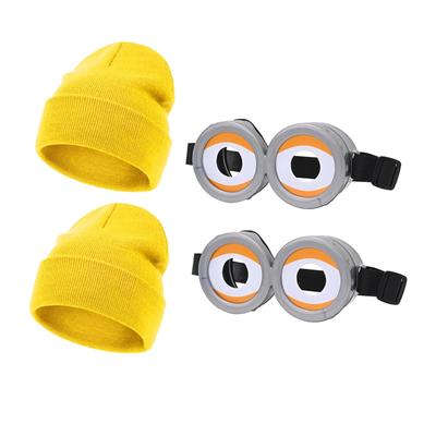 Set de Cosplay de Halloween TUAHOUS de 4 Piezas, Sombrero, Gafas y Gafas, Incluye Gorro de Punto y Accesorios, Perfecto para Películas, Disfraces y Disfraces,