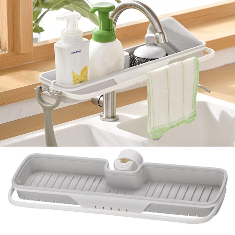 

PDTO кухонный смеситель для раковины, губка, мыльная ткань, сливная стойка, держатель, полка, органайзер для хранения