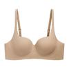 New seamless underwear women's small breasts gather and show large thickened peach cup without steel ring beautiful back bra cover