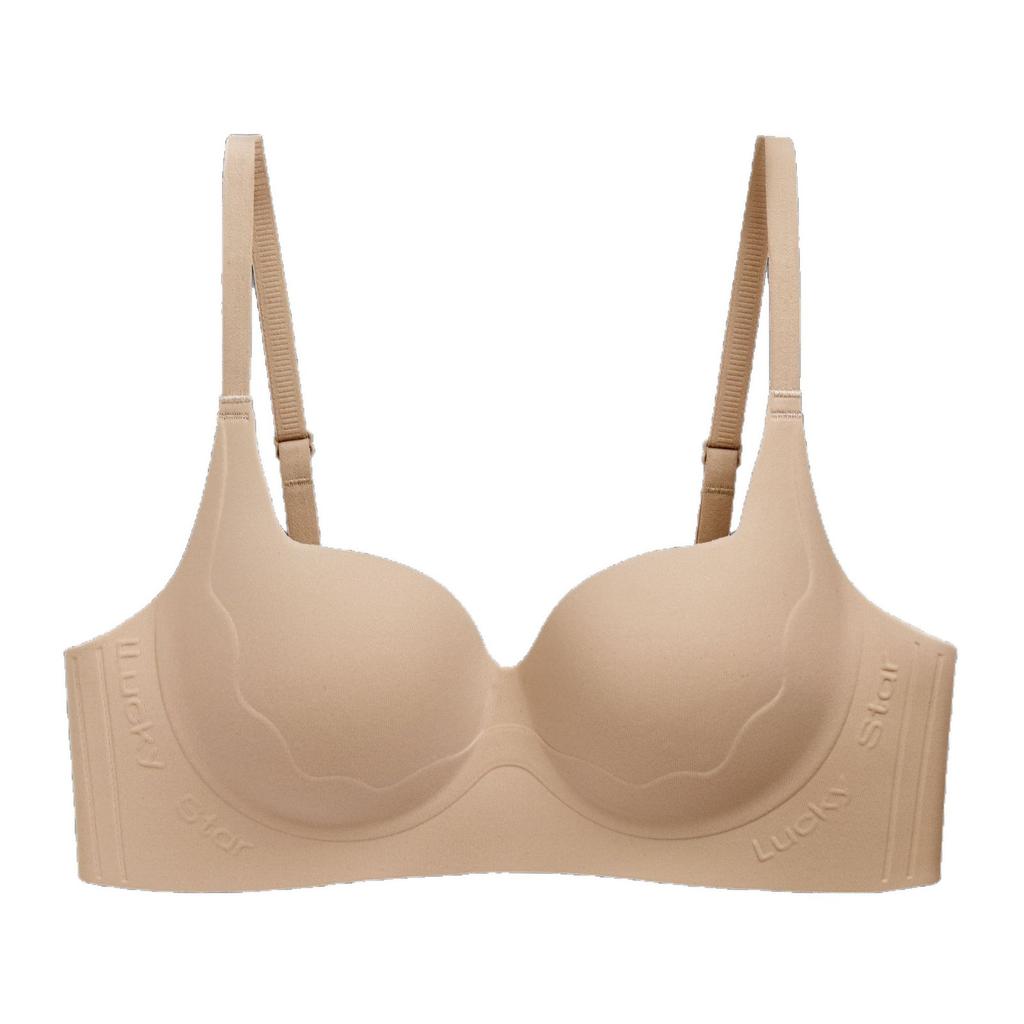 New seamless underwear women's small breasts gather and show large thickened peach cup without steel ring beautiful back bra cover