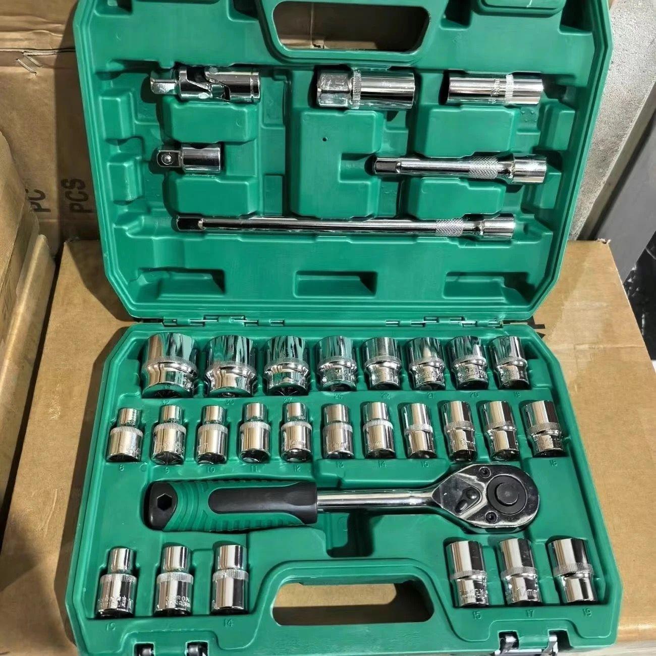 216-Piece Auto Repair and Maintenance Tool Kit with Socket Wrench and Combination Tools