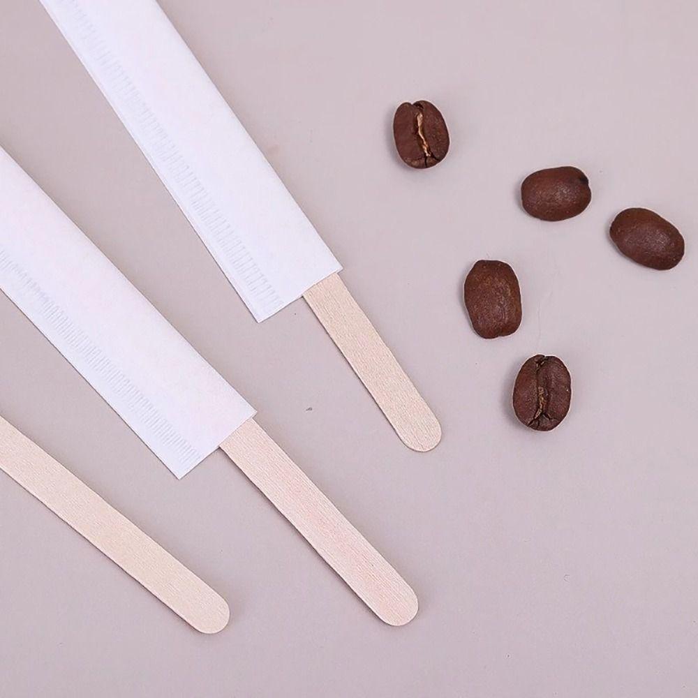 100Pcs 14/18cm Coffee Stirrer Sticks Single Package Drinking Stir  Coffee Supply