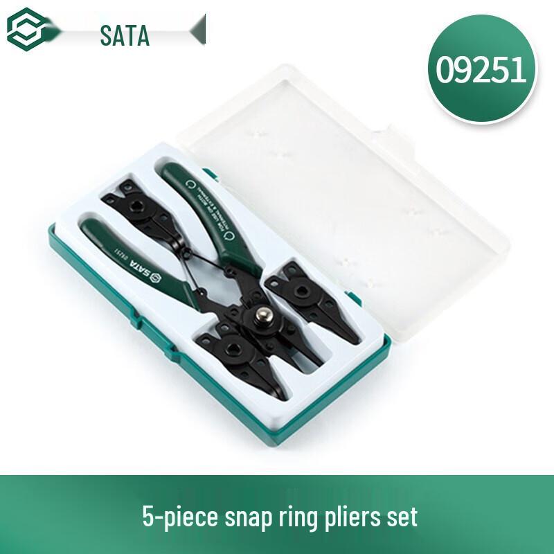 SATA 5-Piece Interchangeable Circlip Plier Set