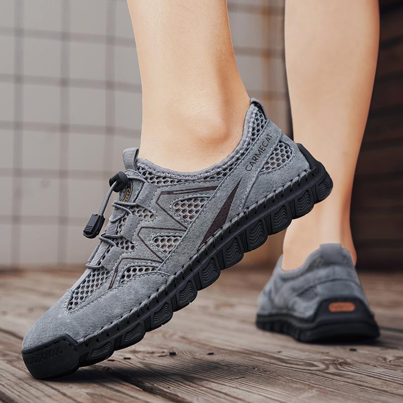 Fashion Summer Mesh Shoes Large Size Casual Stylish Mens Shoes Non-Slip Breathable Comfortable Hiking Shoes Sandals For Men 2025 Luxury