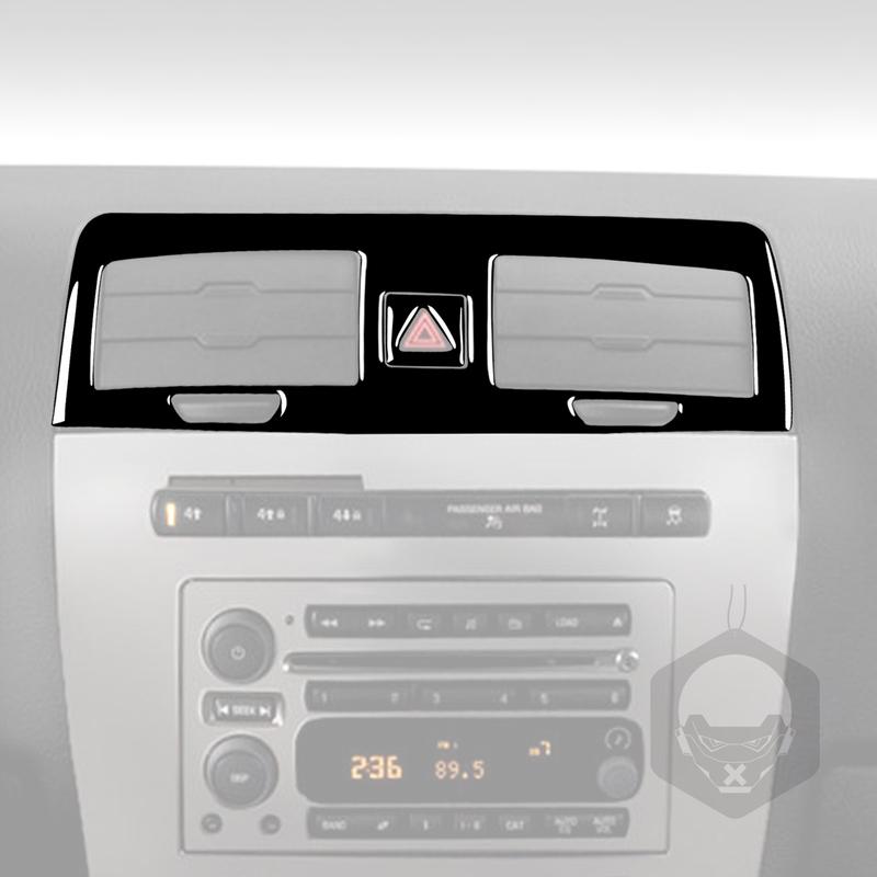 For Hummer H3 2007-2010 Piano Black Stickers Center Console Dashboard Air Outlet Set Car Accessories Interior Decorative Sticker