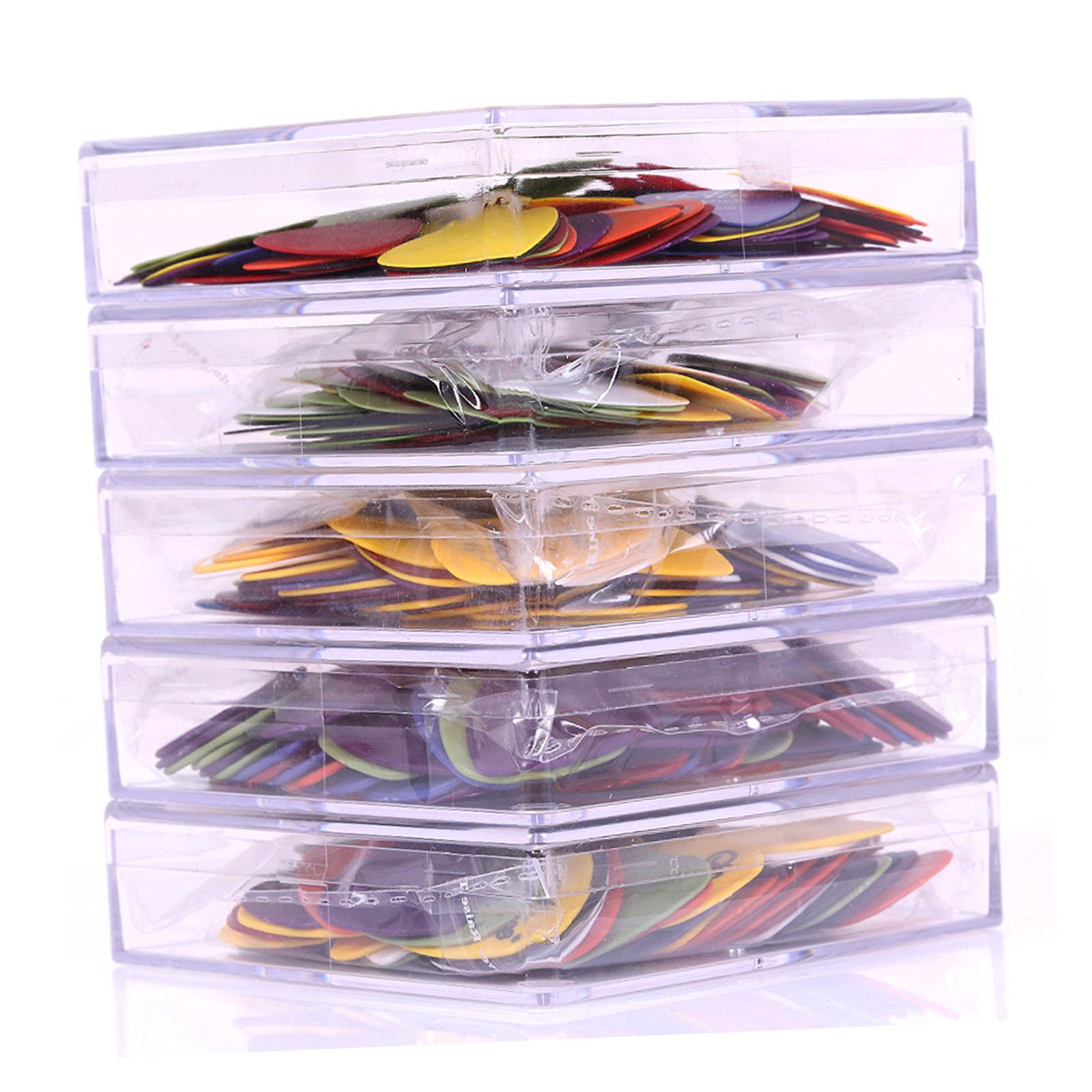 

100 шт. Цветные медиаторы для гитары 6 толщин 0,58 мм 0,71 мм 0,81 мм 0,96 мм 1,2 мм 1,5 мм Медиатор для электрогитары