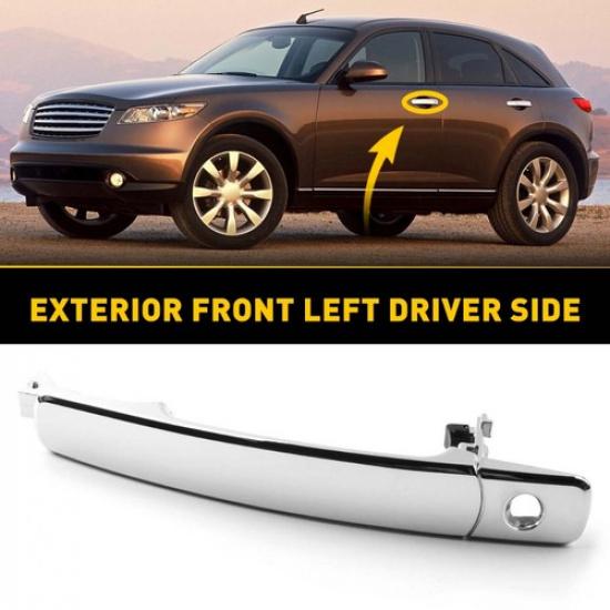 Front Left Door Car Chrome Handle Fit 2008 2010 2009 2011 2012 2013 Nissan Rogue