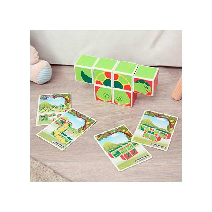 Puzzle magnétique pour enfant - Kiokids - 6 pièces - 28x21 cm - Multicolore - Thème animal - Coordination main-œil
