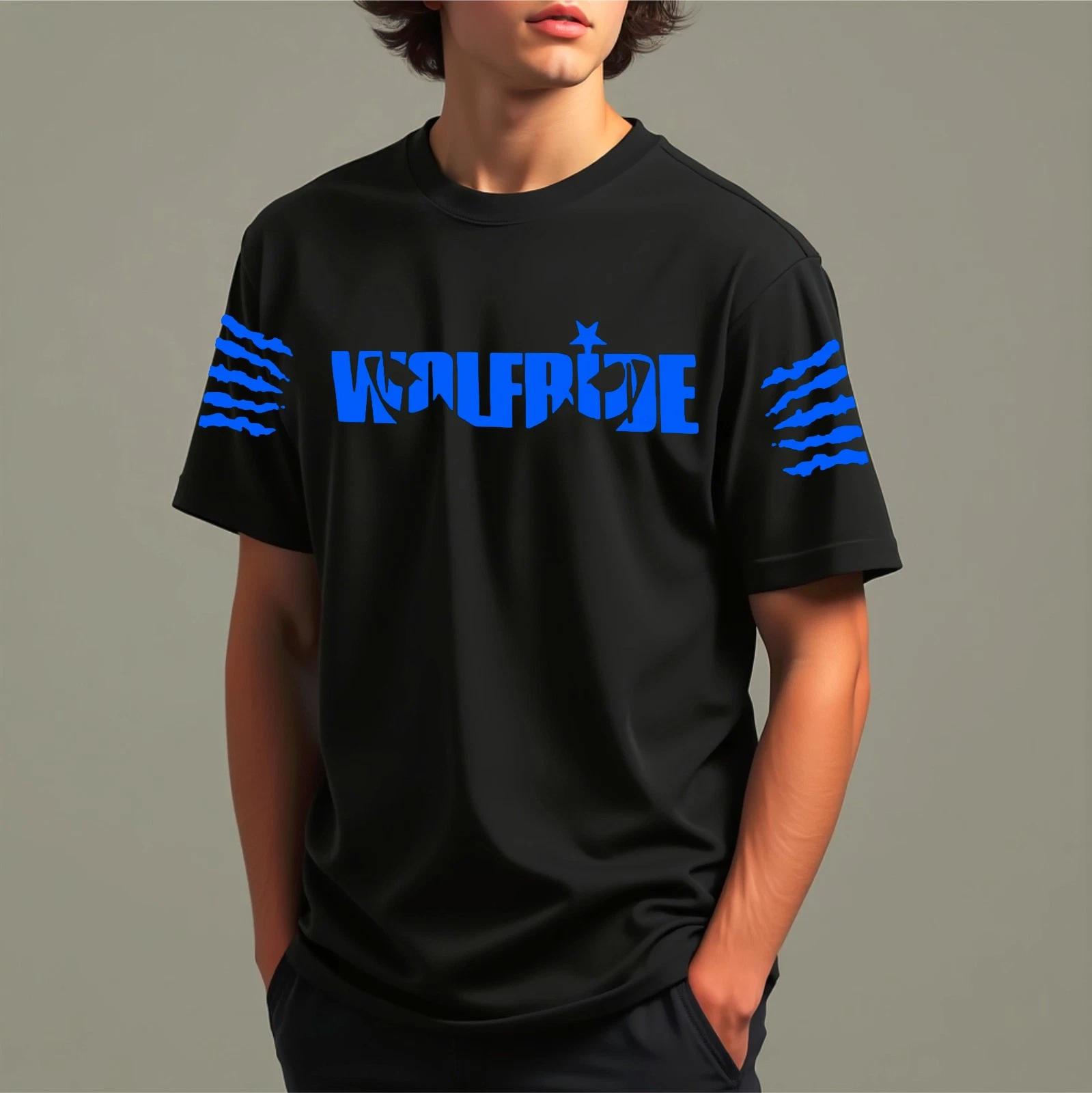 

Short sleeve wicking Wolfride t-shirt, mountain bike, tee MTB, loose fitting Top 2XL