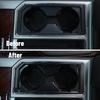 Carbon Fiber Front Water Cup Holder Panel Frame Trim Cover For Ford F150 2015 Up