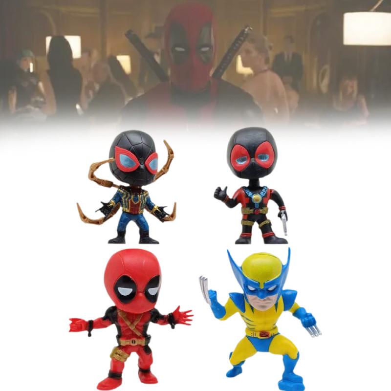 Deadpool And Wolverine Adorable Pvc Figure Superhero Movie Cartoon Decoration