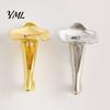 Alloy Shirt Pin Peanut/Calla Shaped Flower Insert Brooch, DIY Wearable Bouquet Holder Copper Safety Brooch Clip, Metal Vase Lapel for Women