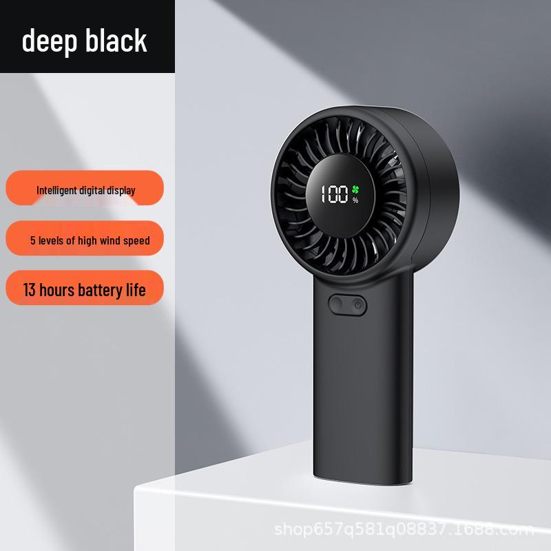 Rechargeable Silent Mini Handheld Fan with Digital Display & Long Battery Life Smart Display 6000mAh