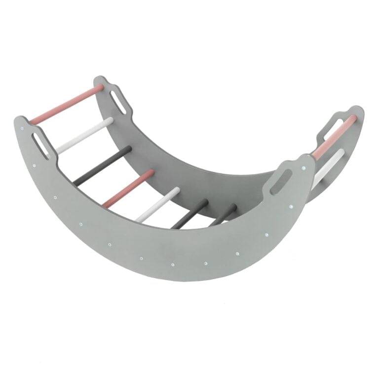 Wooden Rocker Moon Pink-grey