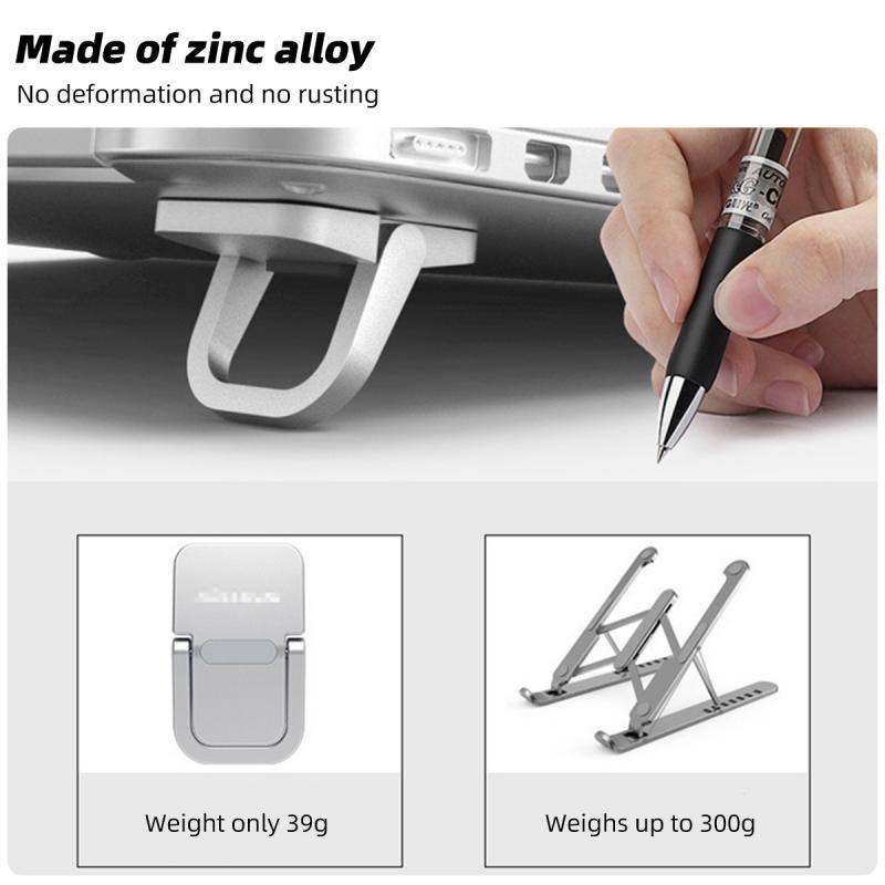 HdoorLink Foldable Laptop Stand Portable Notebook Support Base Holder Adjustable Cooling Laptop Bracket Universal for Laptop Tablet