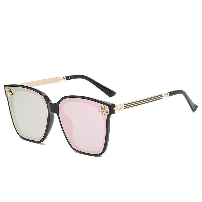 Luxury Bee Fashion Sunglasses For Men And Women Glamour Designer Ladies Sun Glasses Square Trend Eyewear Uv400
