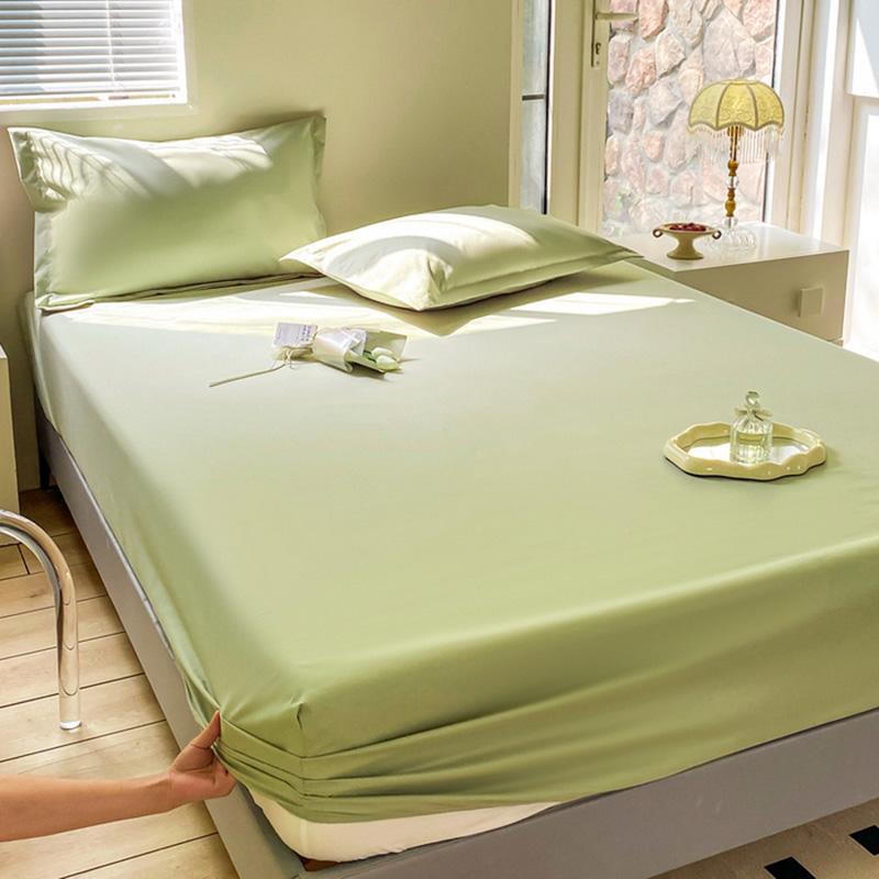 Solid Color Waterproof Mattress Fitted Sheet, Durable TPU Waterproof Backing Bed Cover, Smooth Breathable Bed Sheet for Home Hotel