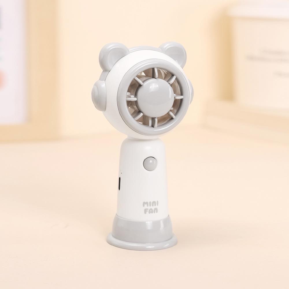 

Summer Cool Portable USB Rechargeable Cartoon Bear Fan for Kids Box Packaging + USB Charging Cable