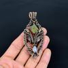 Dragon Blood Jasper & Moonstone 999 Copper Wire Wrapped Pendant, Handmade Gemstone Tree Of Life Pendant Jewelry, Gifts For Wife Brand New Pendant