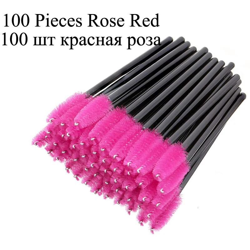 100Pcs Lash Eyebrow Brush Extension Brushes Mascara Applicator Wand Disposable Micro Eyelash Comb Brush SpoolersMakeup Kit lash