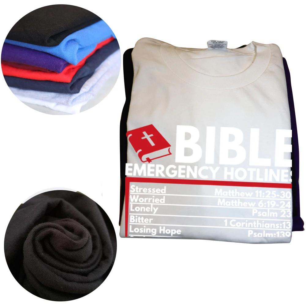 Bibel Notrufnummern Lustige Christliche Jesus Gott T-Shirts Sommer Stil Grafik Streetwear Kurzarm Geburtstagsgeschenke T-Shirt
