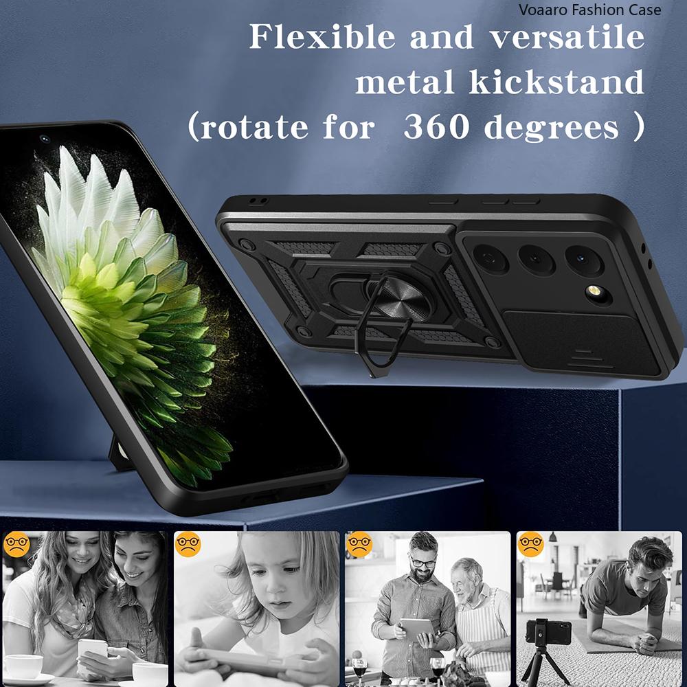 Slide Lens Armor Funda for Tecno Spark 40 Pro 4G Case for Tecno Spark 40 Pro 4G Case Magnetic Ring Stand Holder Cover Capa