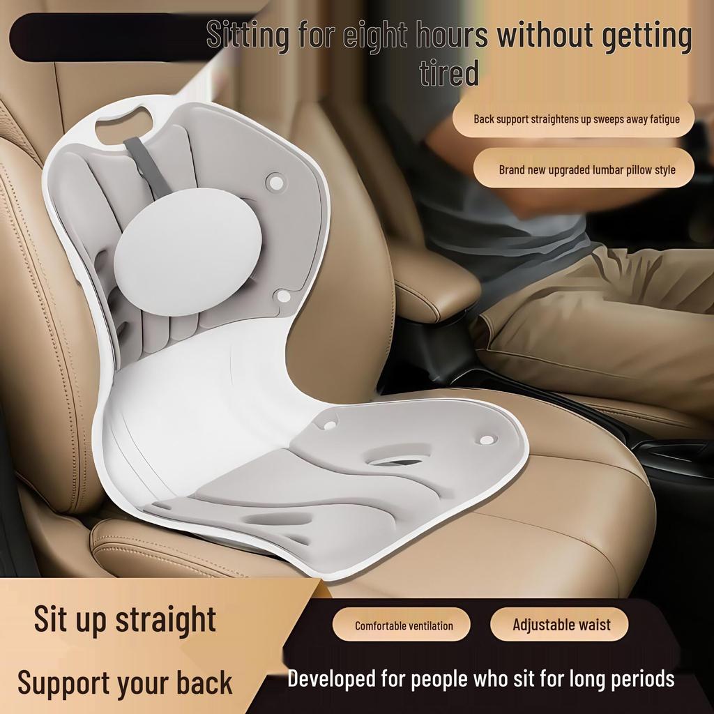 Ergonomic Lumbar Support Cushion for Office, Car, and Breastfeeding - Alleviates Fatigue and Promotes Posture Correction