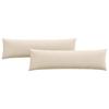 Sofa Cushions 2 Pieces Beige 145 X 40 Cm Fabric