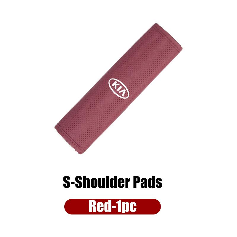 AAOI1 Car Leather Headrest Neck Pillow Seatbelt Shoulder Protection Pad Accessories For KIA K5 K2 Rio Optima Sportage Venga Sorento