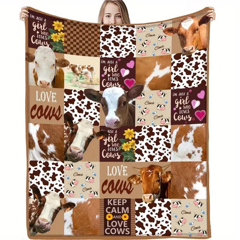 Animal patterns Printed Blanket for Sofa Bed Travel Camping Living Room Office Conditioning Blanket for All Seasons Gifts